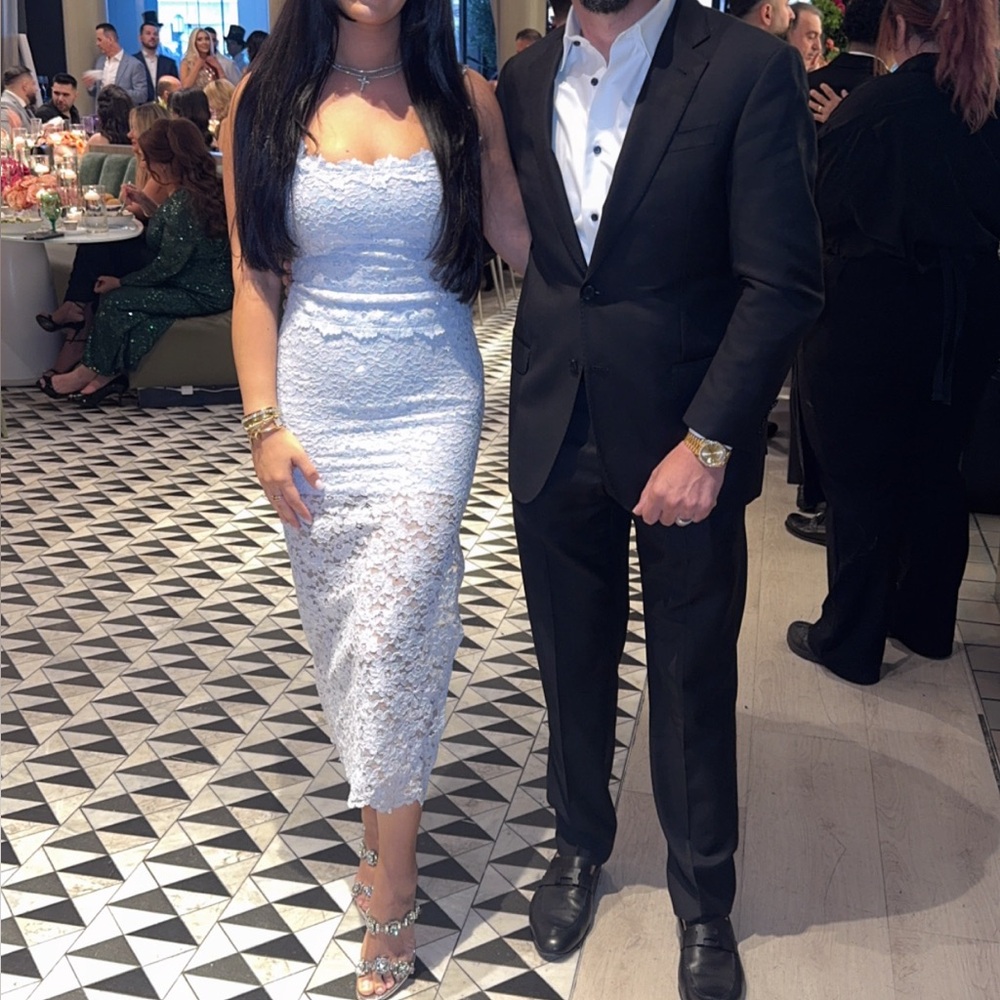 Generation Love Silver Lace Maxi Skirt